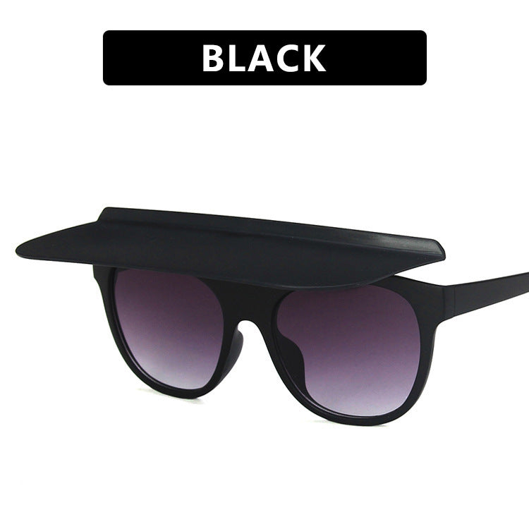 Retro Hat Flip Sunglasses