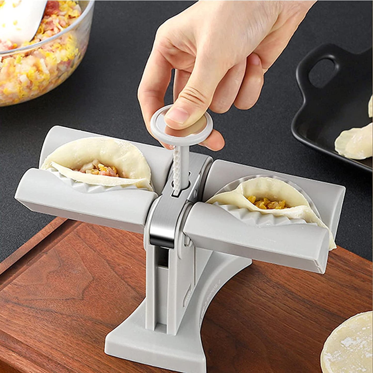 Double Head Dough Stuffing Press Machine